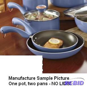 Lot of 3 Paula Deen&nbspBlue Nonstick Alumin...