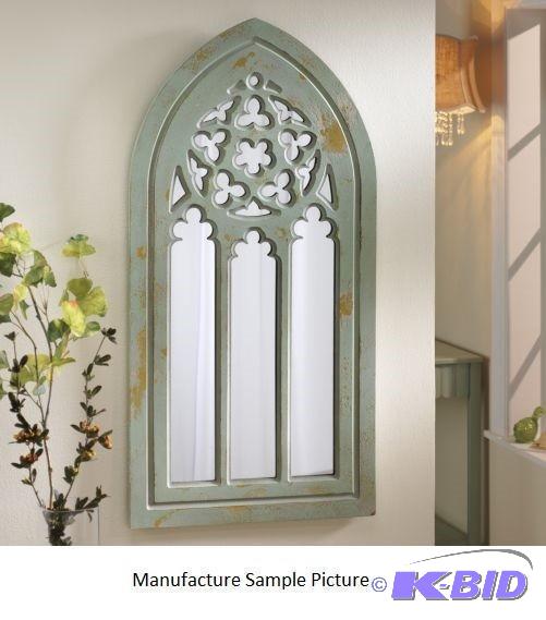Cathedral Mirror - Composite wood distressed...