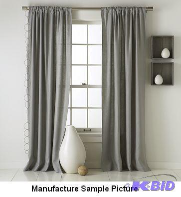 Two Silver Curtain Panels - 100% polyester - ...
