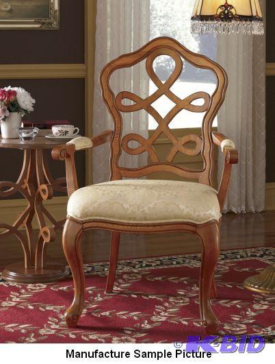 Scroll Arm Chair -&nbspA gracefully carved d...