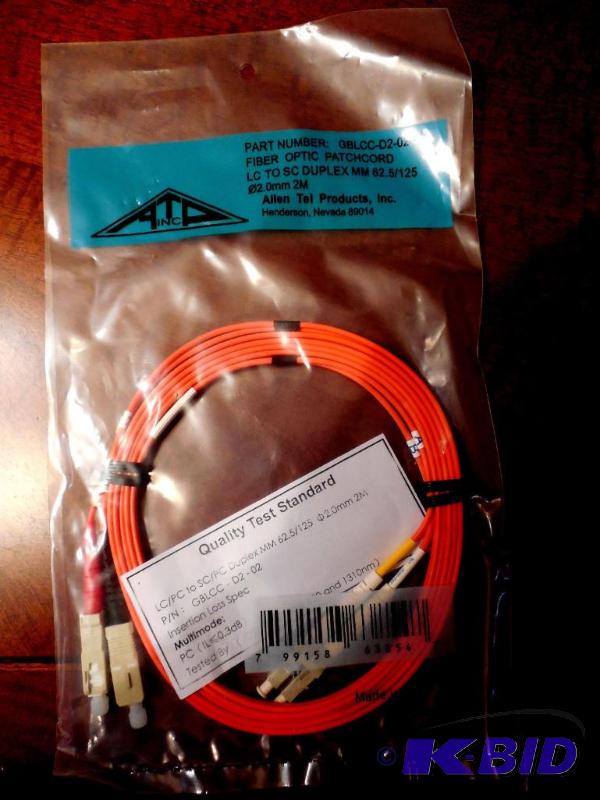 lot 4 image: 4 NEW Allen Tel GBLCC-D2-02 Fiber Optic Cable Assembly Patch Cord LC To SC