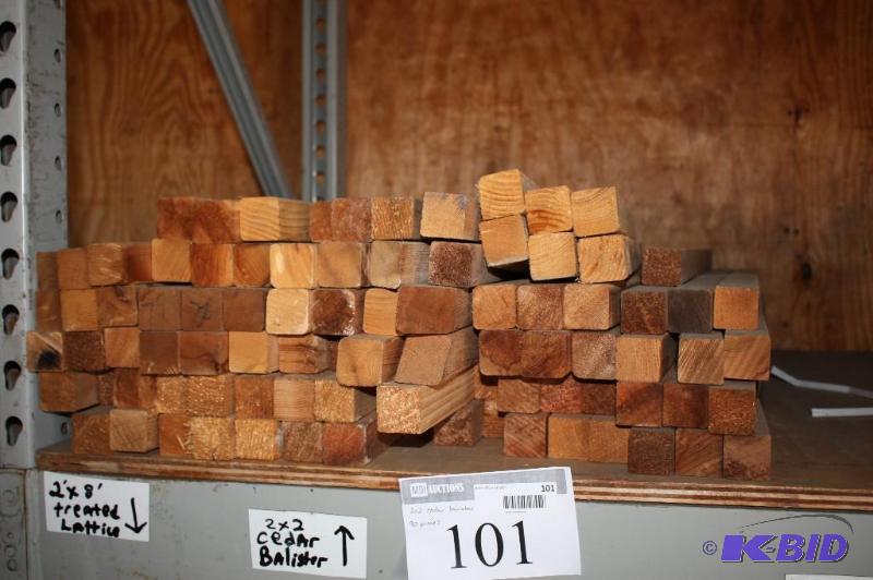 (90) 2x2 Cedar balusters...