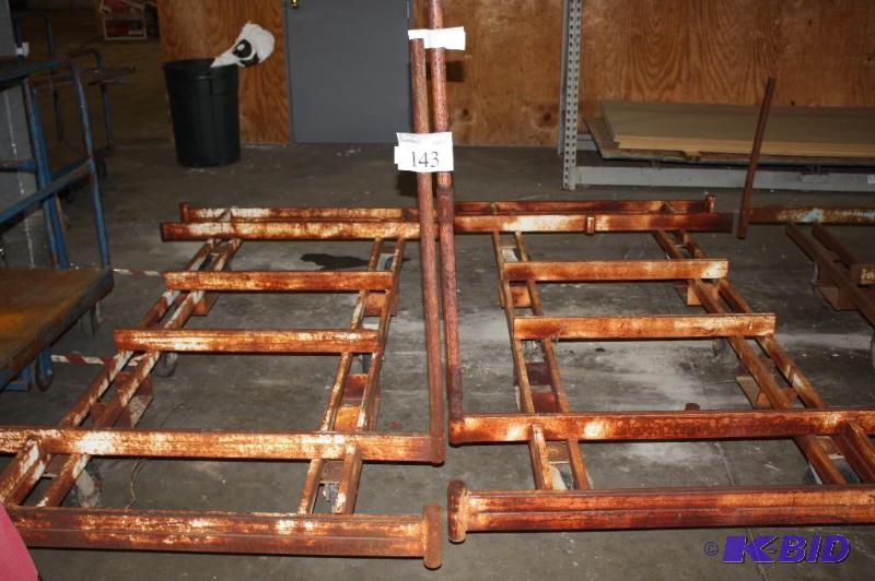 (2) Metal Lumber Carts 85&quotx45&quot...