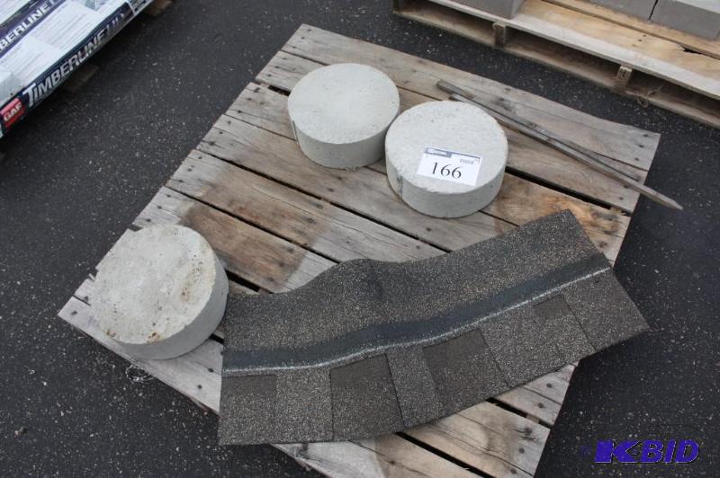 (3) 12&quot Round Concrete Blocks...