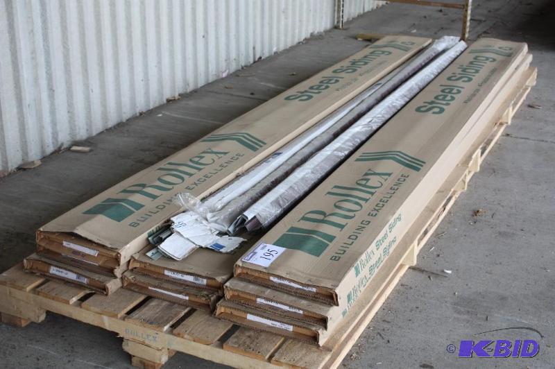 Pallet steel siding (8) boxes...