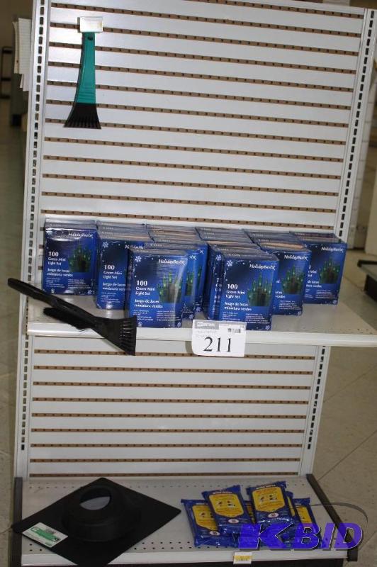 (24) Christmas lights, (6) work wipes...