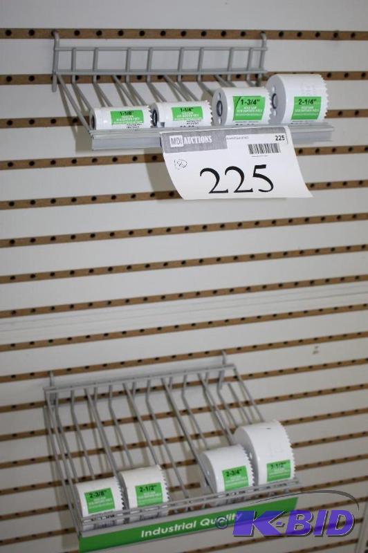 A collection of (8) various sized hole saws...
