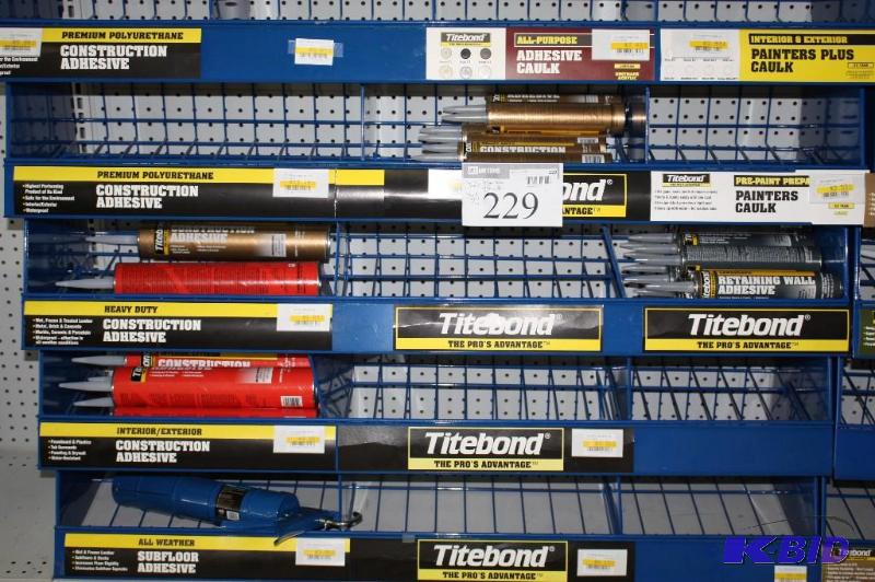 A collection of construction adhesive includi...