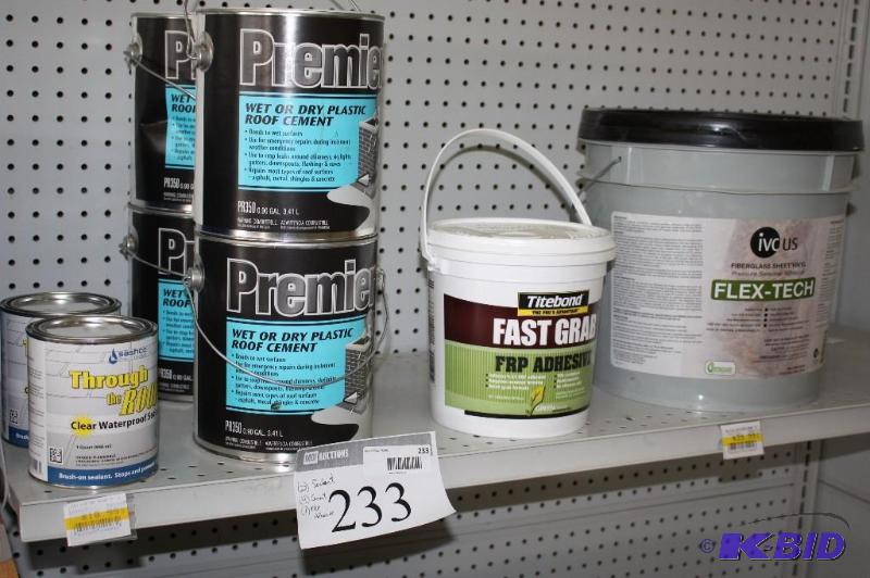 (2) sealant, (4) cement, (1) FRP adhesive...
