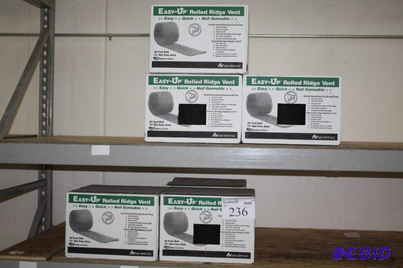 (6) Easy-Up rolled ridge vent...