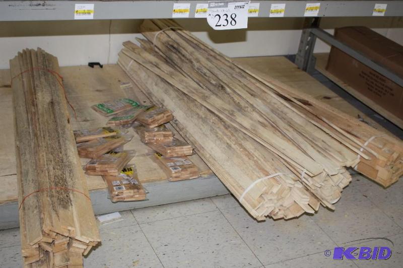 (4) Bundles 4 laths, (10) bags shims...