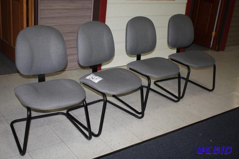 (4) Gray office chairs...