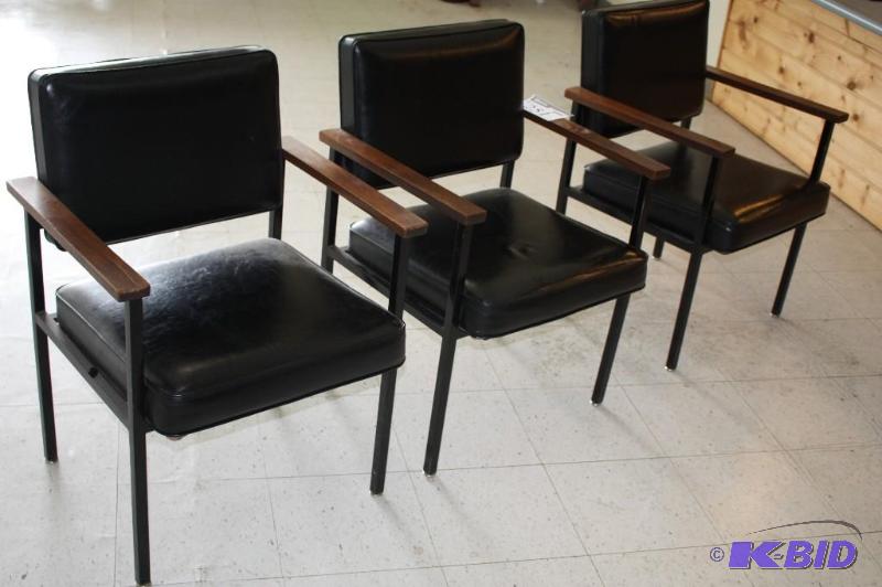 (3) Office chairs with armrests...