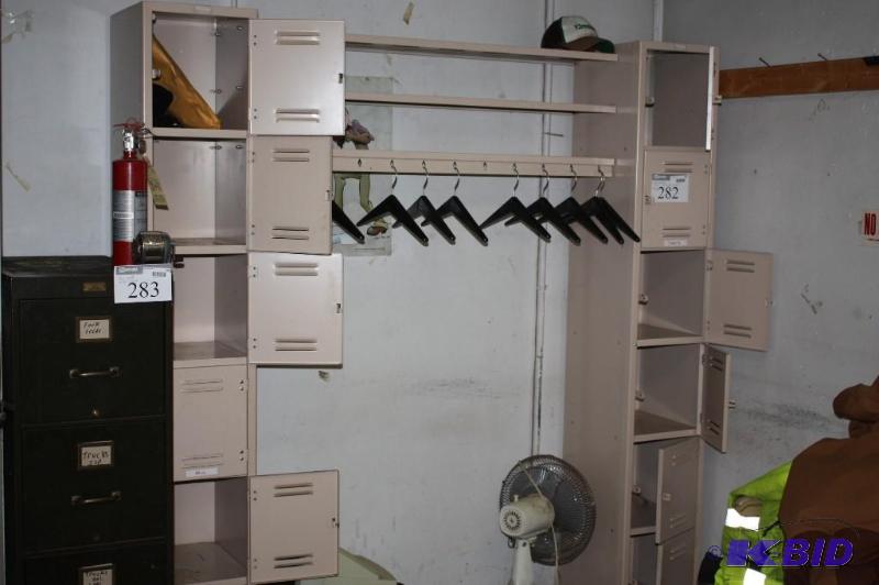 Locker and coat hanger system, 72&quotx15&qu...