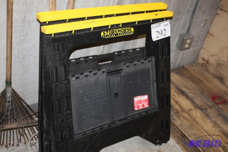 (2) Storehorse brand folding sawhorses...