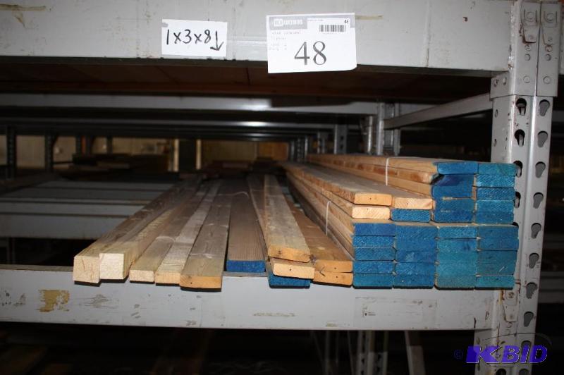 1x3x8 White Wood (41) Pieces, (2) 1x2x8, (2) ...