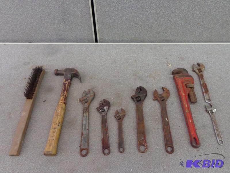 Assorted Crescent Wrenches Ridgid 14&quot Pi...