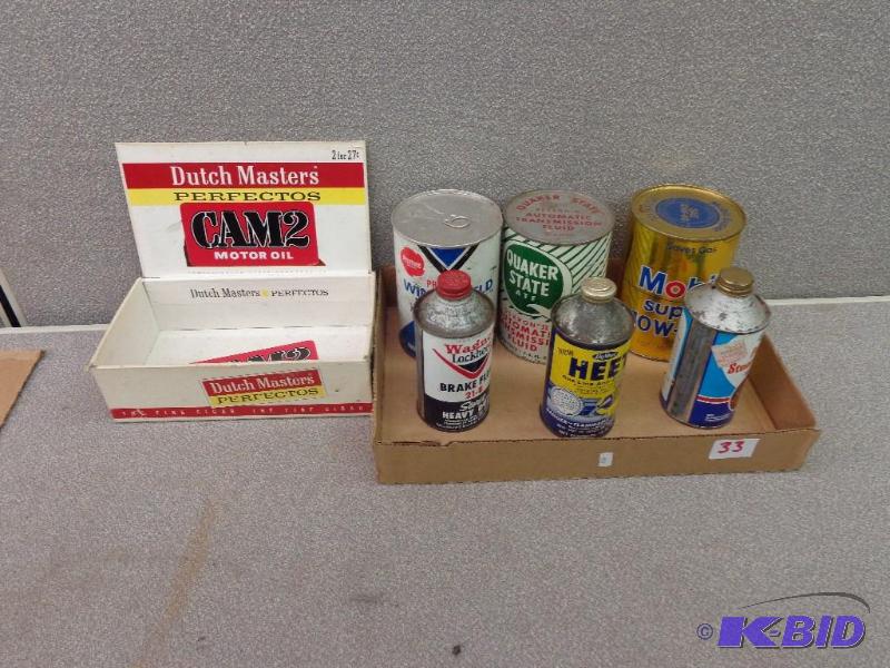 Assorted Vintage Oil and Other Automotive Can...