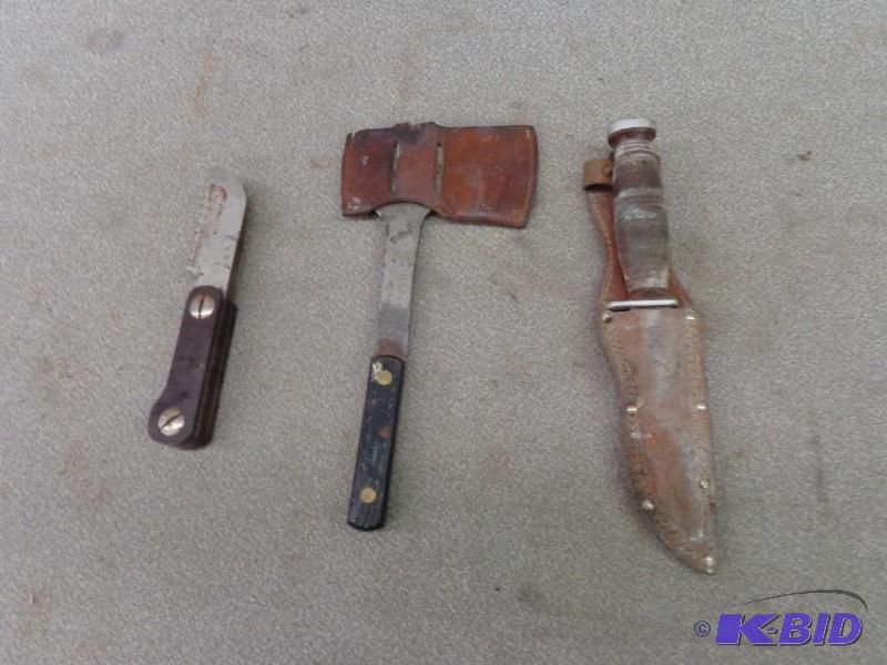 Knives and a Hatchet (1) Dual Bladed Double S...