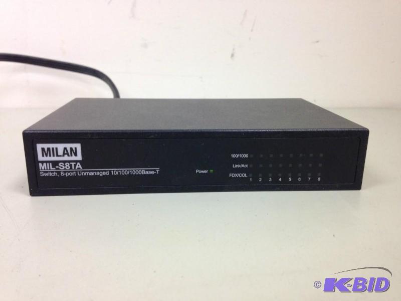 lot 22 image: Transition Networks MiLAN 8-Port Unmanaged Ex...