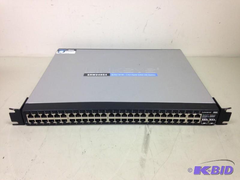 lot 23 image: Cisco Linksys 48-Port 10100 Ethernet 4-port ...