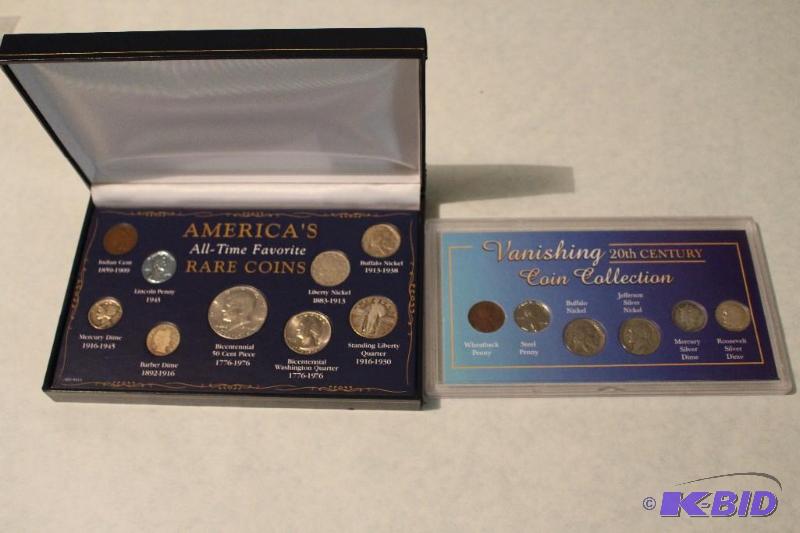 Two sets of rare coins including 1. America...
