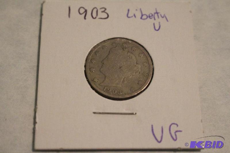 1903 Liberty Head V Nickel, Variety 1 with Ce...