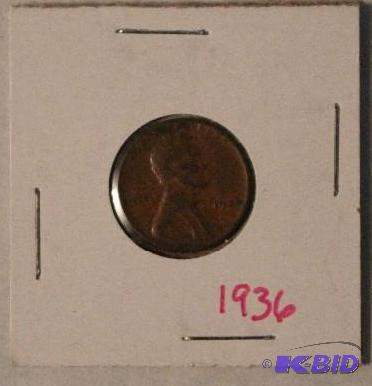 1936 Lincoln Wheat Ears One-Cent, Variety 1...