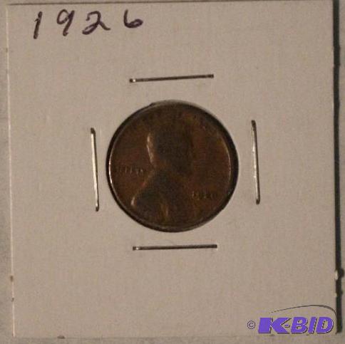 1926 Lincoln Wheat Ears One-Cent, Variety 1...