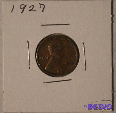 1927 Lincoln Wheat Ears One-Cent, Variety 1...
