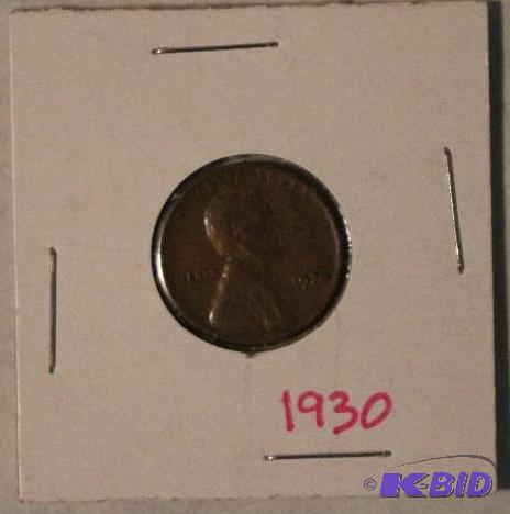 1930 Lincoln Wheat Ears One-Cent, Variety 1...