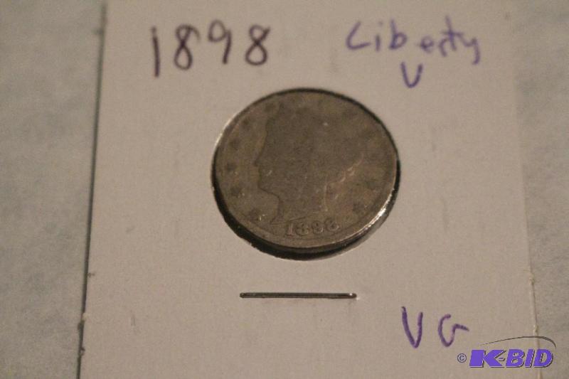 1898 Liberty Head V Nickel, Variety 2 With Ce...