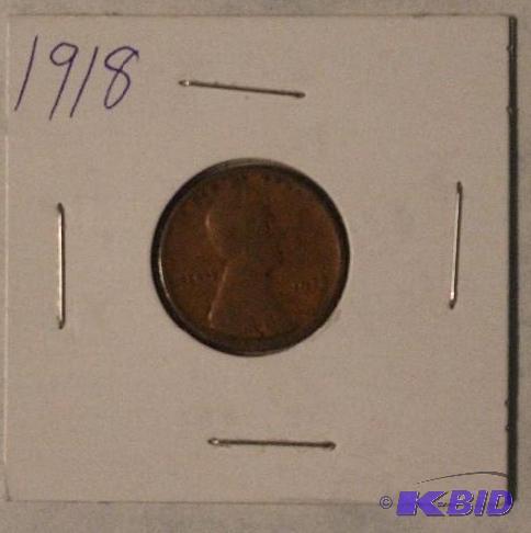 1918 Lincoln Wheat Ears One-Cent...