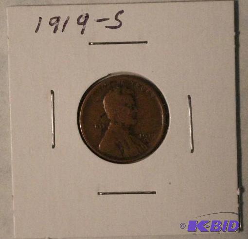 1919 Lincoln Wheat Ears One-Cent...