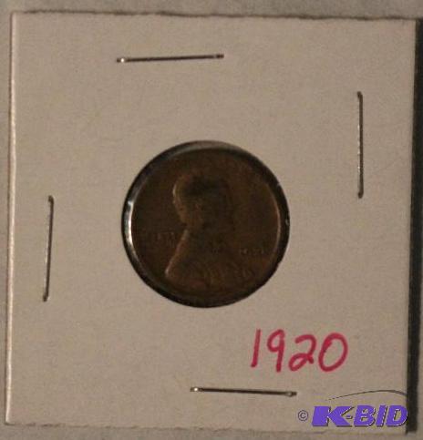 1920 Lincoln Wheat Ears One-Cent...