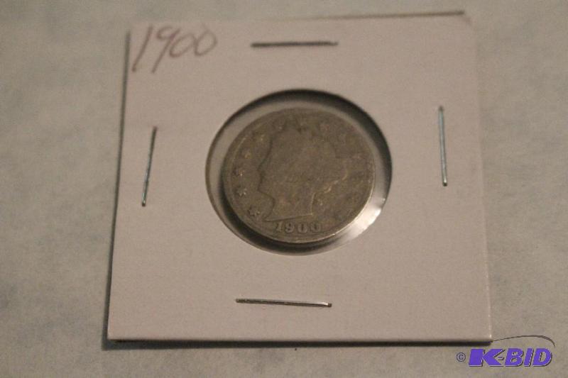 1900 Liberty Head V Nickel, Variety 2 with Ce...