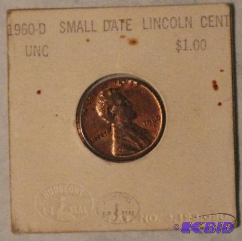1960 D LincolnMemorial One-Cent (Small Date)...