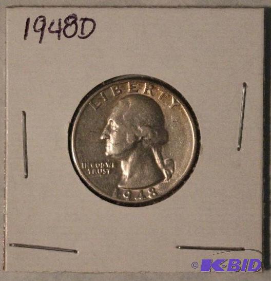 1948 D Washington Quarter Dollar...