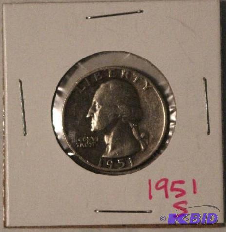 1951 S Washington Quarter Dollar...