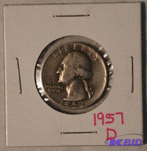 1957 D Washington Quarter Dollar...