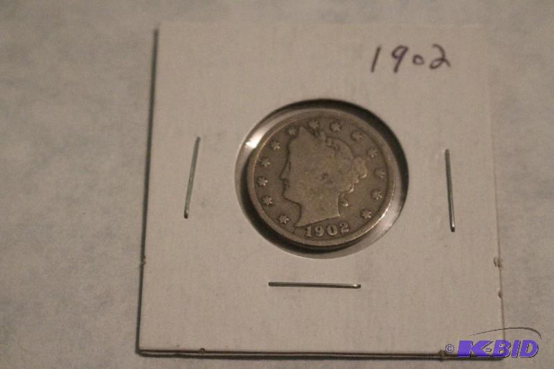 1902 Liberty Head V Nickel Variety 2 with Cen...