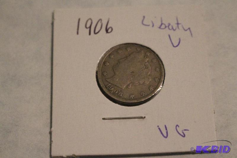 1906 Liberty Head V Nickel, Variety 2 with Ce...