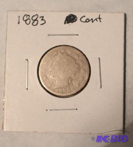 1883 Liberty Head V Nickel, Variety 1 without...