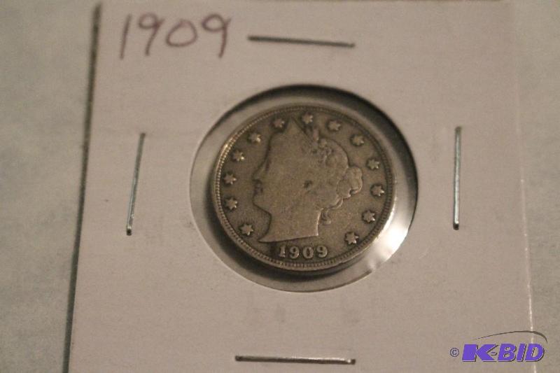 1909 Liberty Head V&nbspNickel, Variety 2 wi...