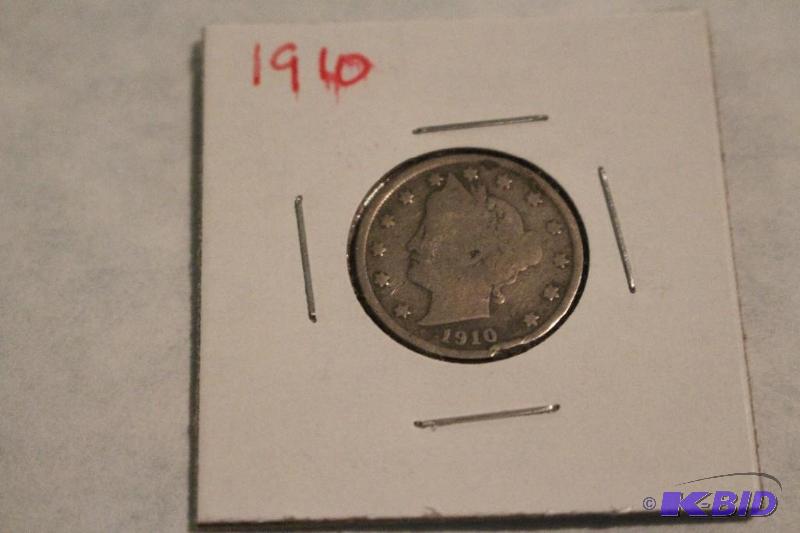 1910 Liberty Head V&nbspNickel, Variety 2 wi...