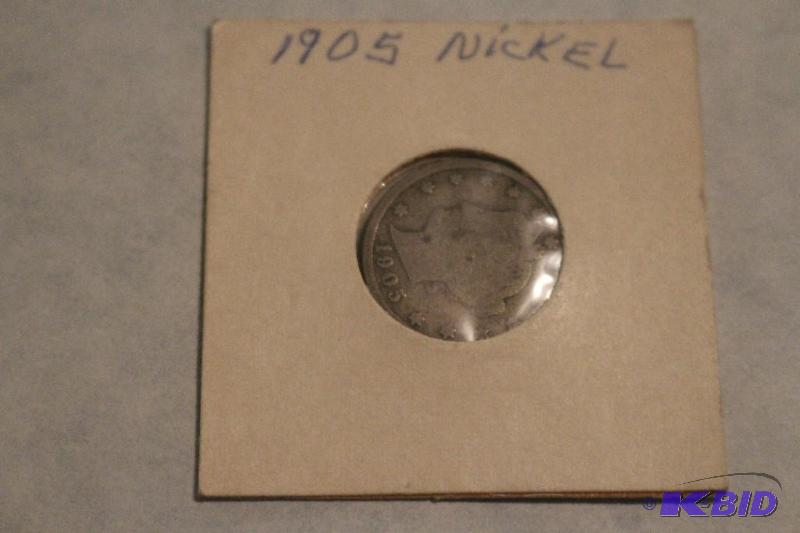 1905 Liberty Head V Nickel, Variety 2 with Ce...