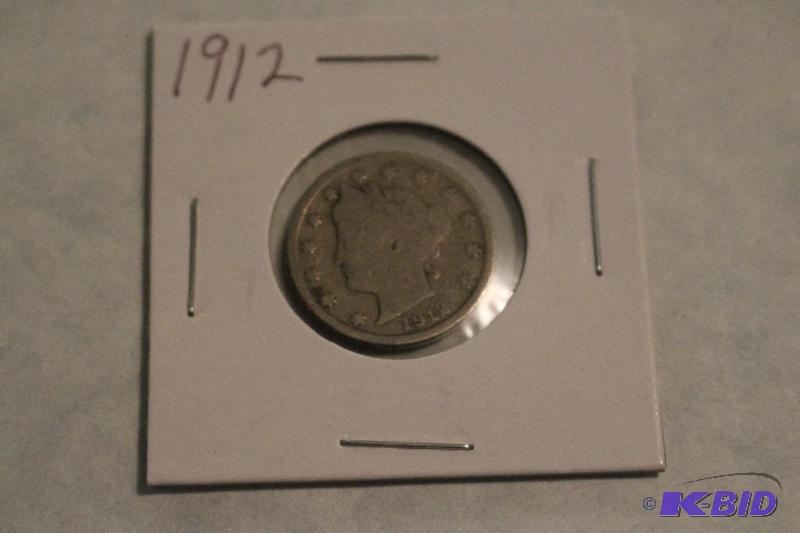 1912 Liberty Head V Nickel, Variety 2 with Ce...