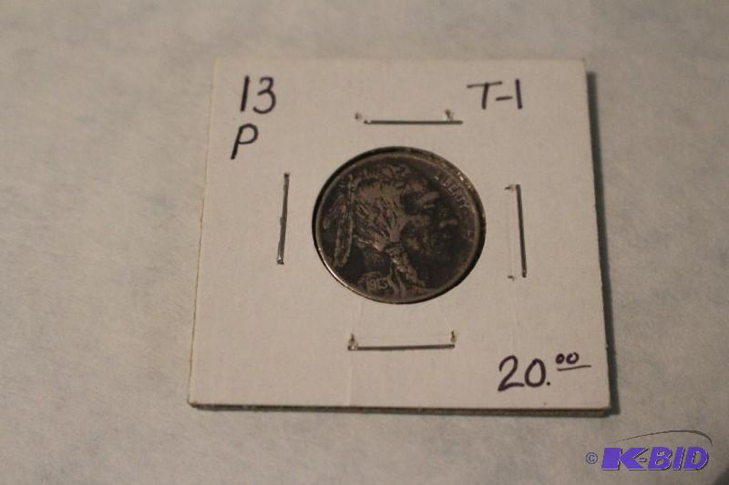 1913 P Indian Head or Buffalo Nickel Rotated ...