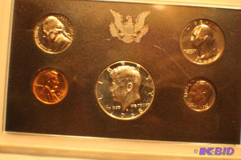 1968 Proof Set includes Kennedy Half Dollar,...