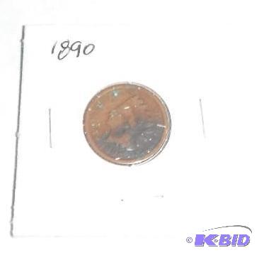 1890 Indian Head One-Cent, Variety 3...